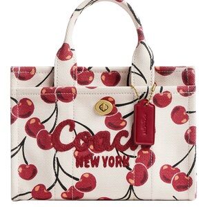 NWT Coach Cargo Tote 20 Bag Cherry Print Canvas Sold Out